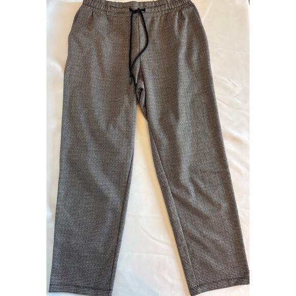 a new day Pants - Houndstooth Ankle Pants Elastic Waist Workwear & Casual Trousers XS